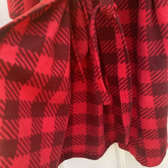 I. APPEL home Robe 👘 red fleece size M-L - Picture 7 of 16